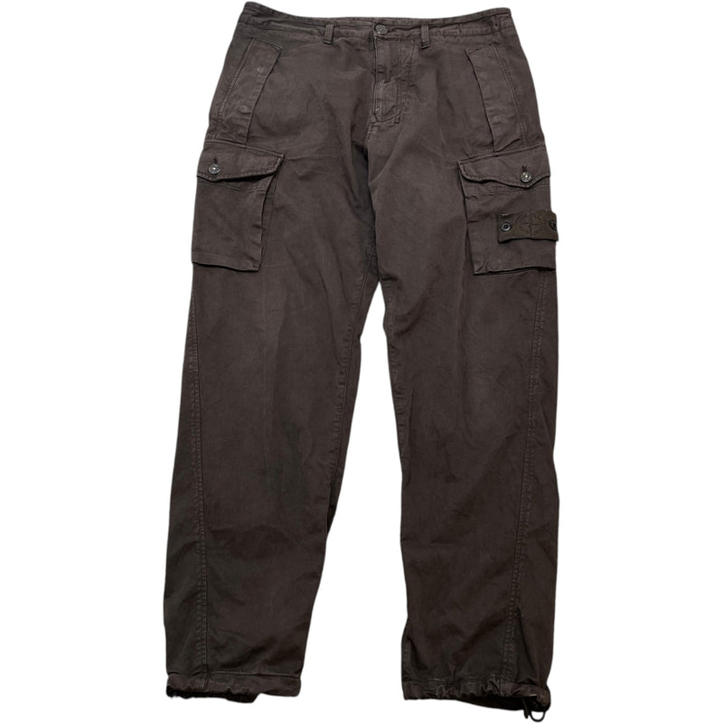 Men's Applique Logo Ghost Cargos Brown Size Waist 32"