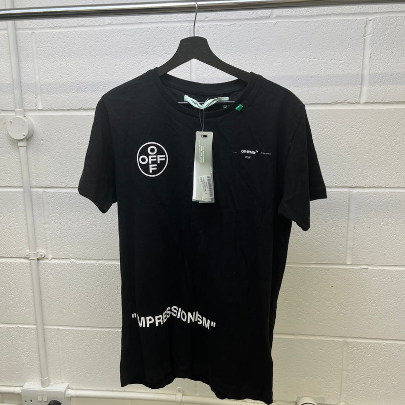 Men's Stencil Arrow T-Shirt Black Size S