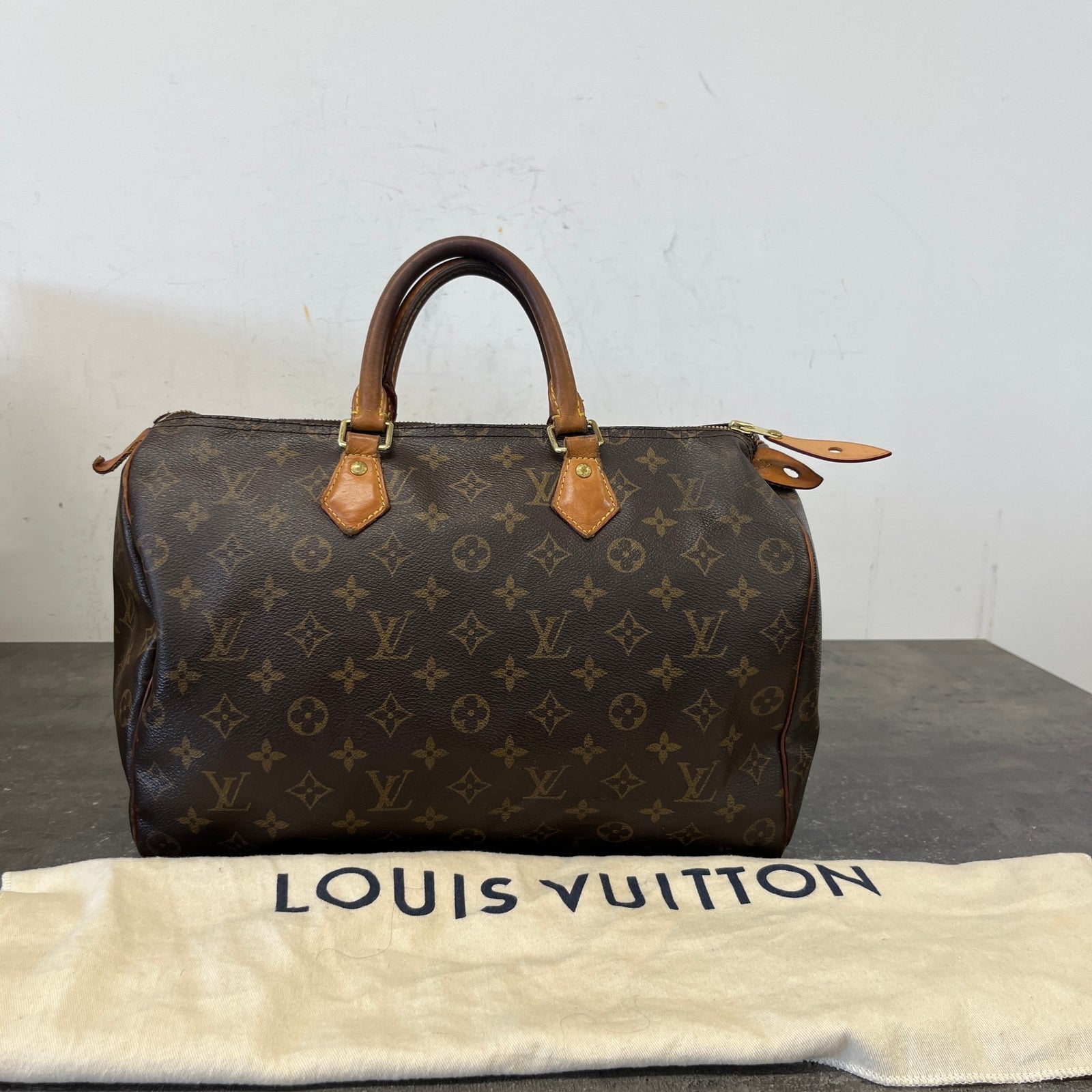 Women's Monogram Speedy 35 Bag Brown - Photo 11