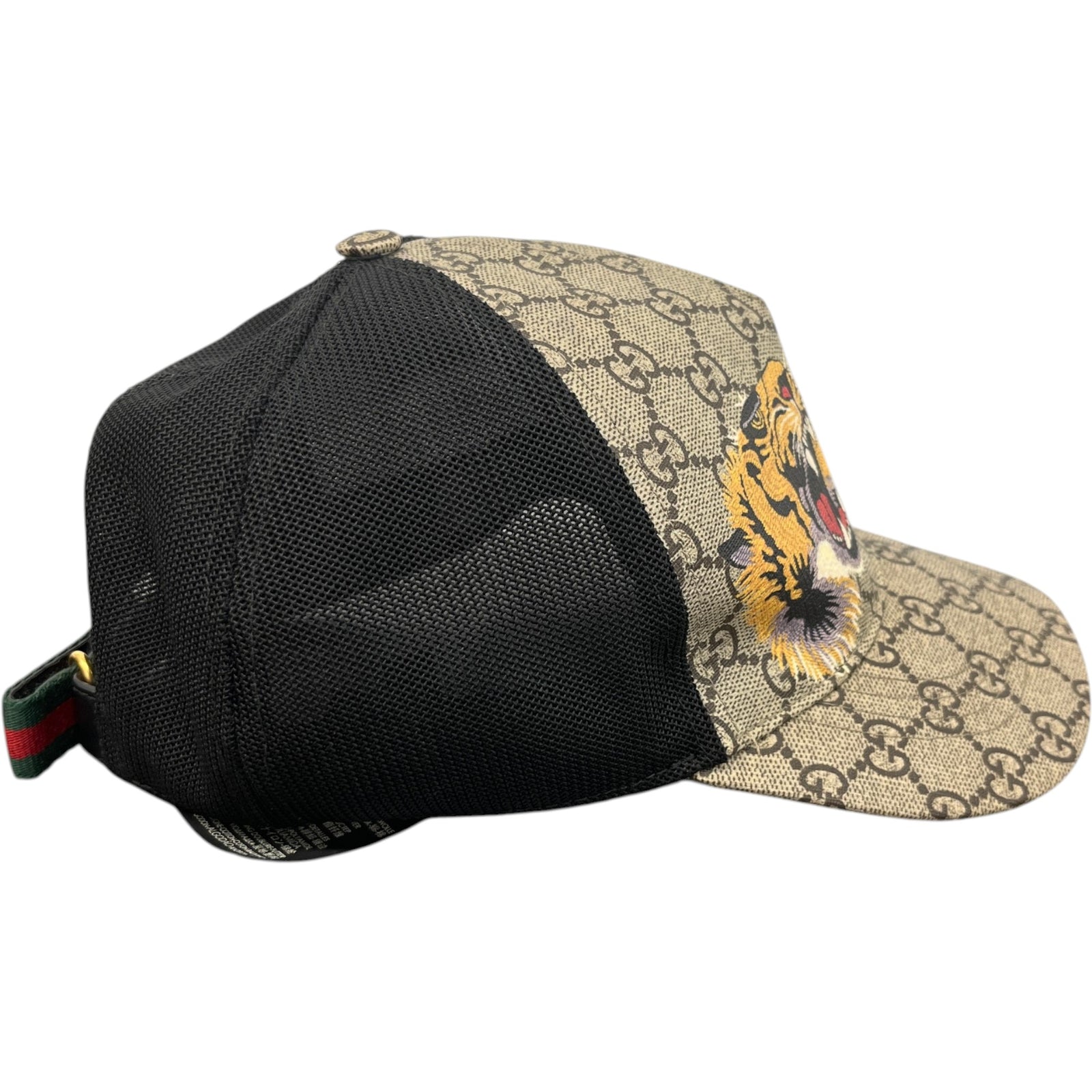 Men's GG Supreme Tiger Cap Beige Size M - Photo 4
