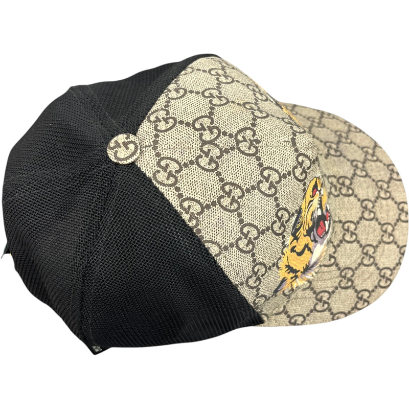 Men's GG Supreme Tiger Cap Beige Size M