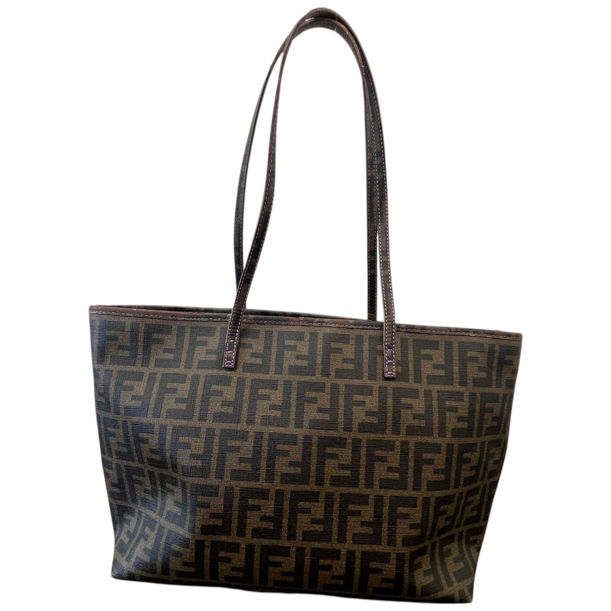 Women's FF Zucca Monogram Tote Handbag Brown - Photo 1