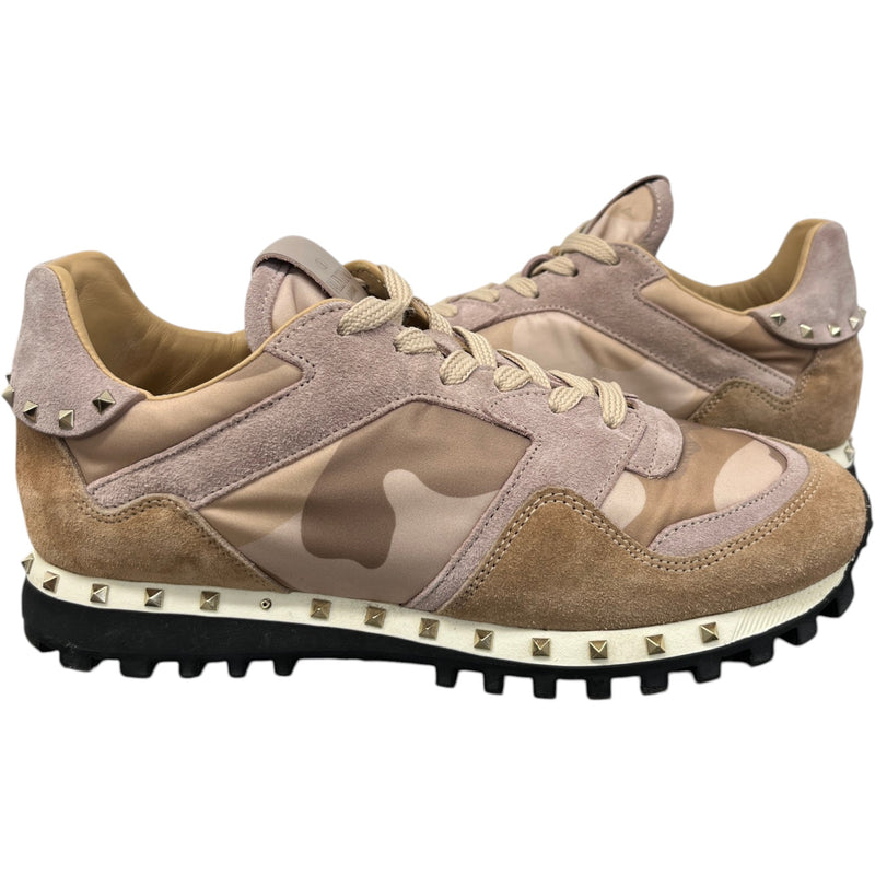 Women's Rockstud Camouflage Low Trainers Pink Size UK 4 / EU 37