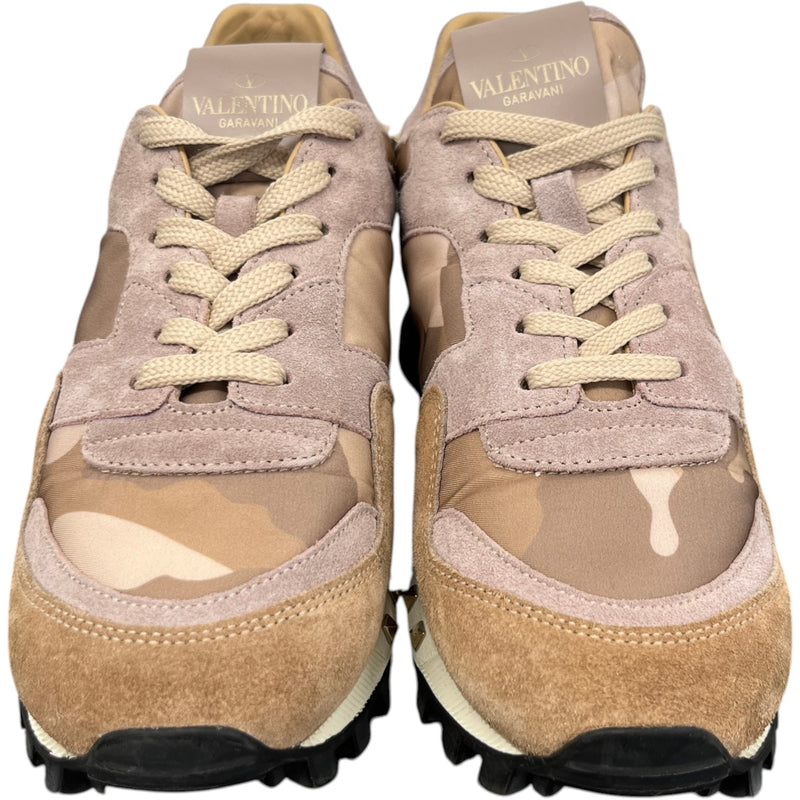 Women's Rockstud Camouflage Low Trainers Pink Size UK 4 / EU 37