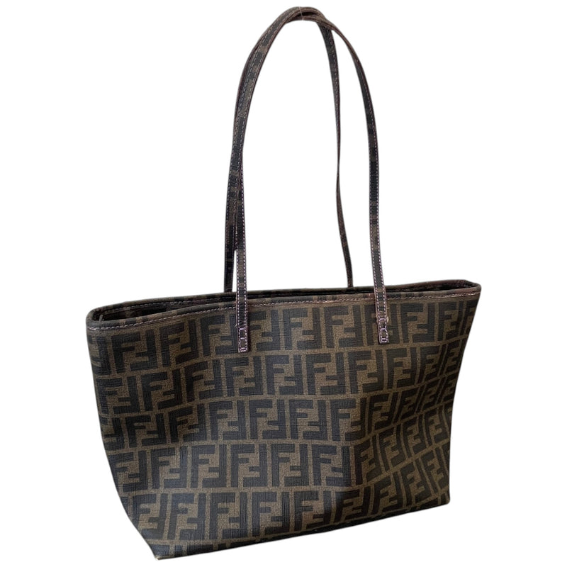 Women's FF Zucca Monogram Tote Handbag Brown