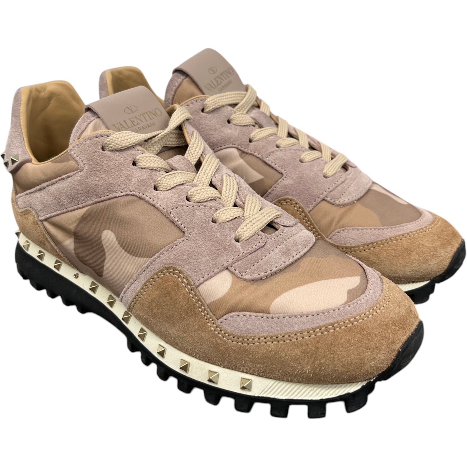 Women's Rockstud Camouflage Low Trainers Pink Size UK 4 / EU 37 - Photo 9