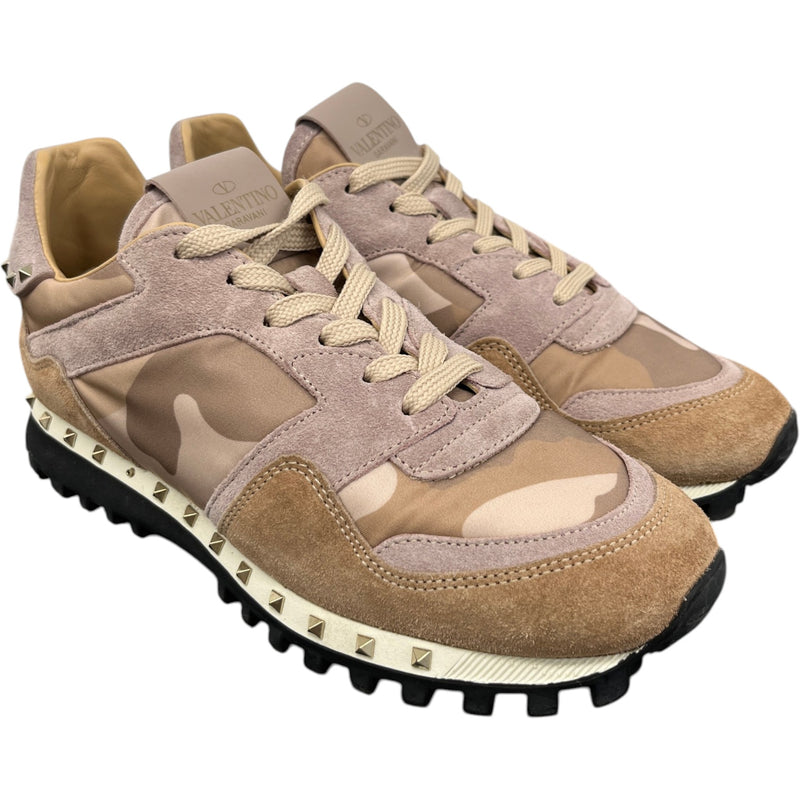 Women's Rockstud Camouflage Low Trainers Pink Size UK 4 / EU 37