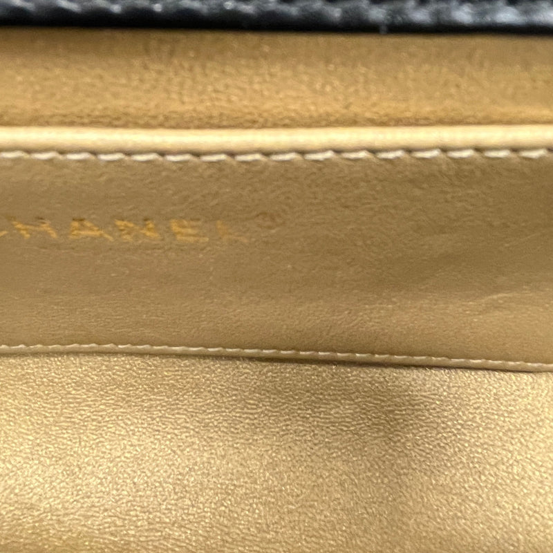 Women's Calfskin CC Small Perfect Fit Flap Handbag Black