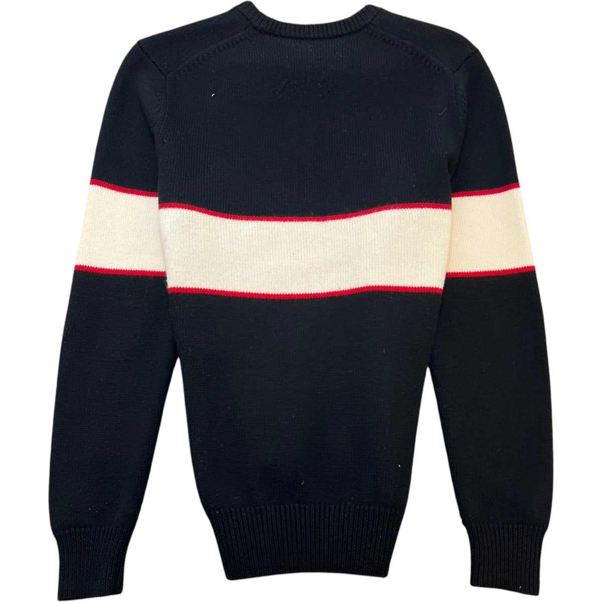 Men's Stripe Logo Knit Sweatshirt Black Size S - Photo 2