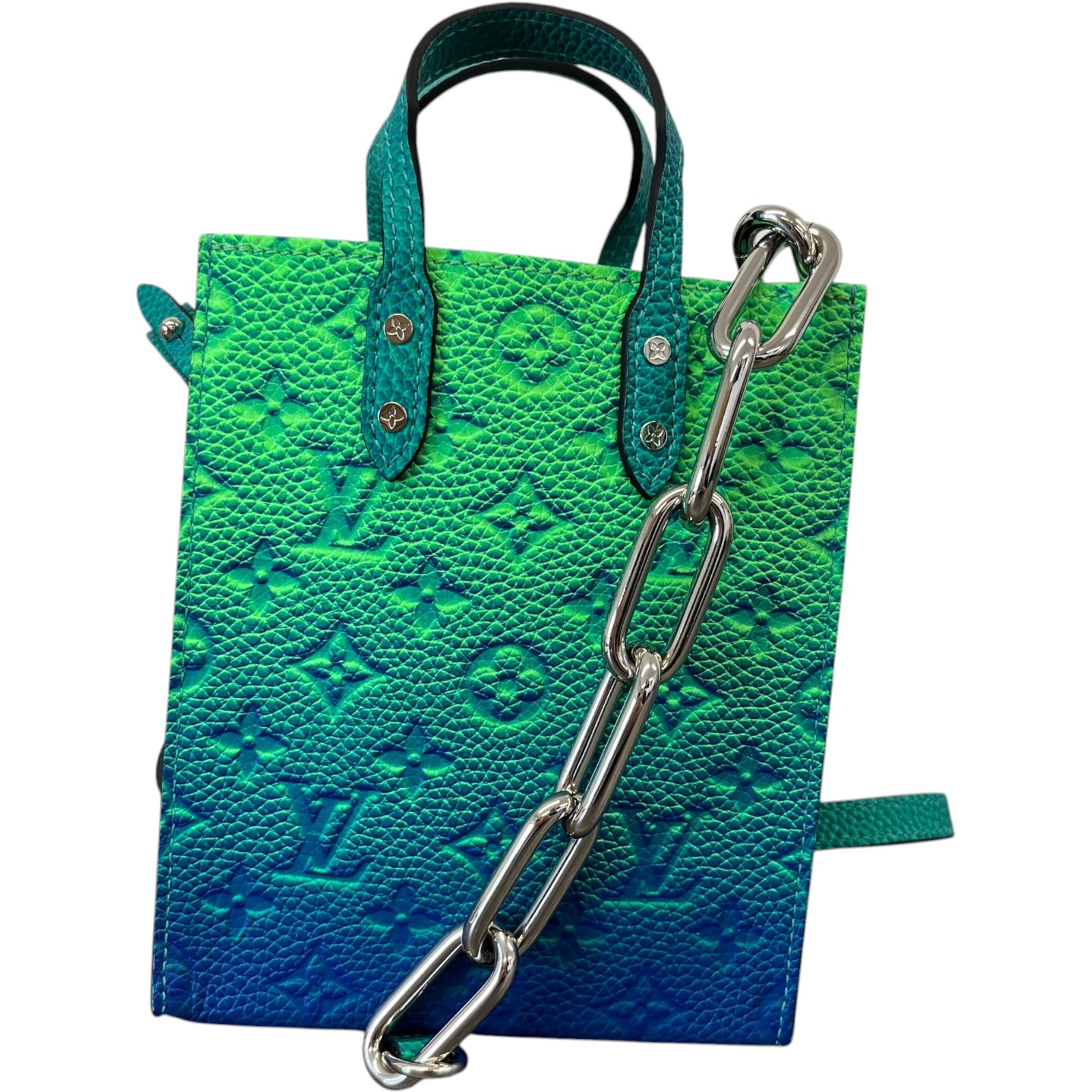 Men's X Abloh Mini Sac Plat Illusion Bag Green - Photo 1