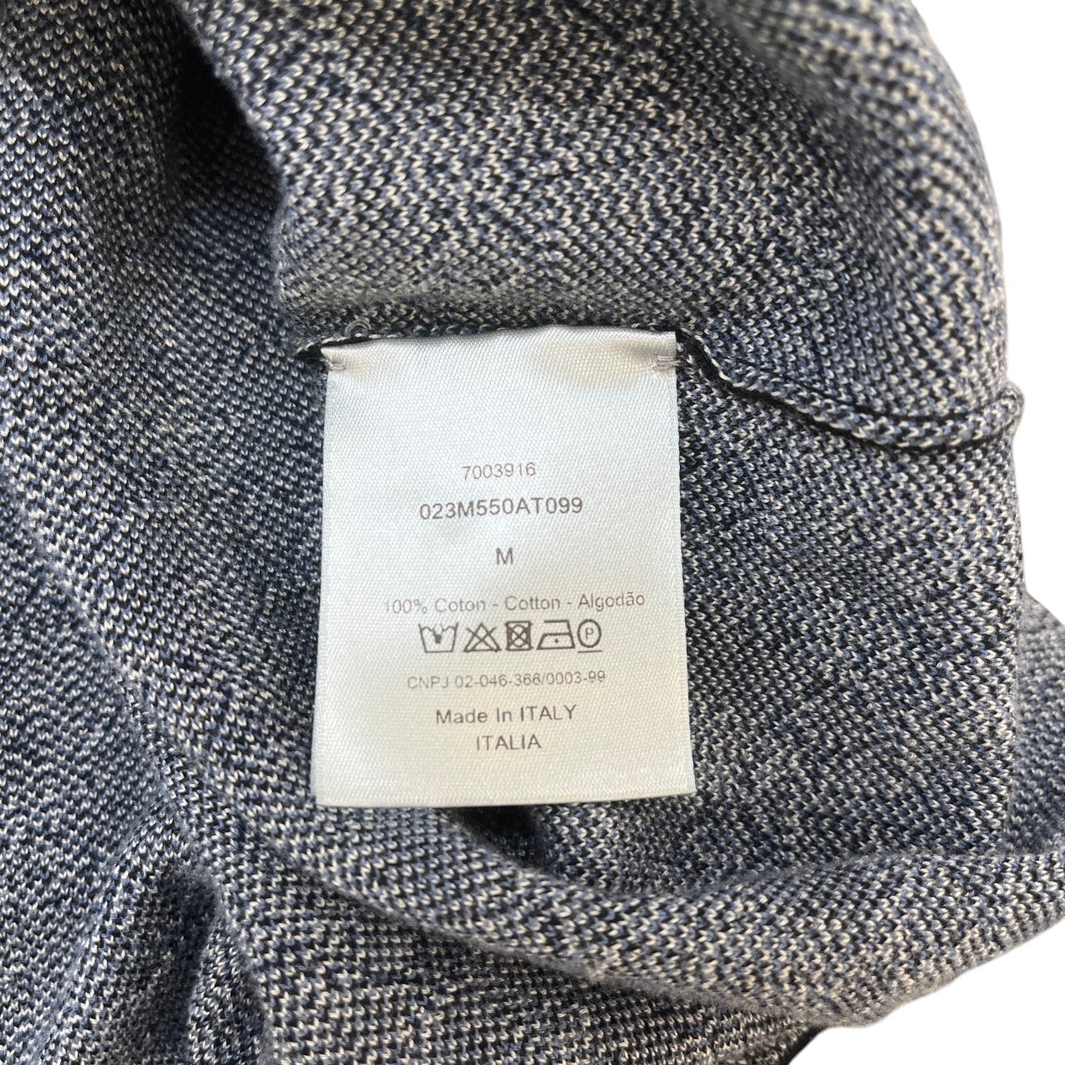 Men's Oblique Long Sleeve Shirt Navy Size M - Photo 7