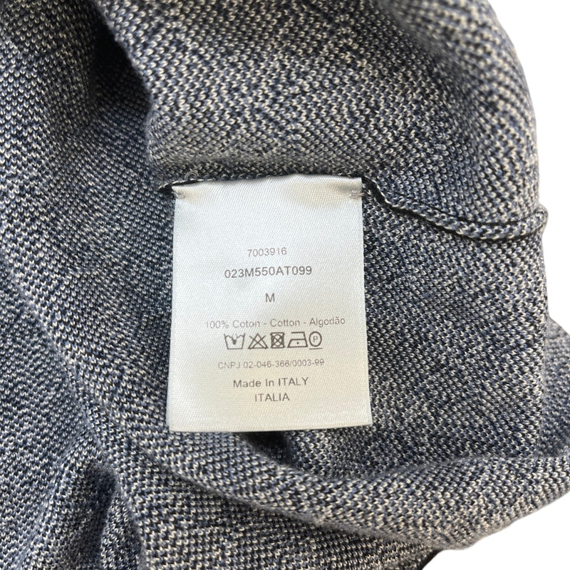 Men's Oblique Long Sleeve Shirt Navy Size M