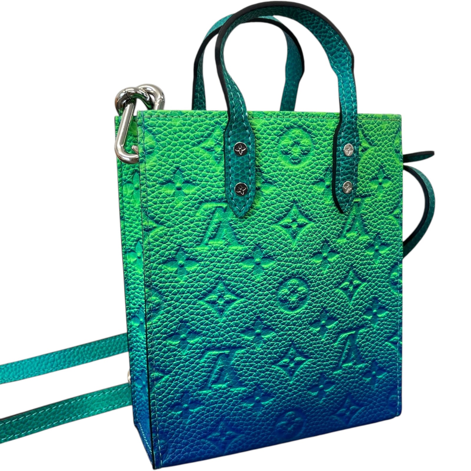 Men's X Abloh Mini Sac Plat Illusion Bag Green - Photo 8