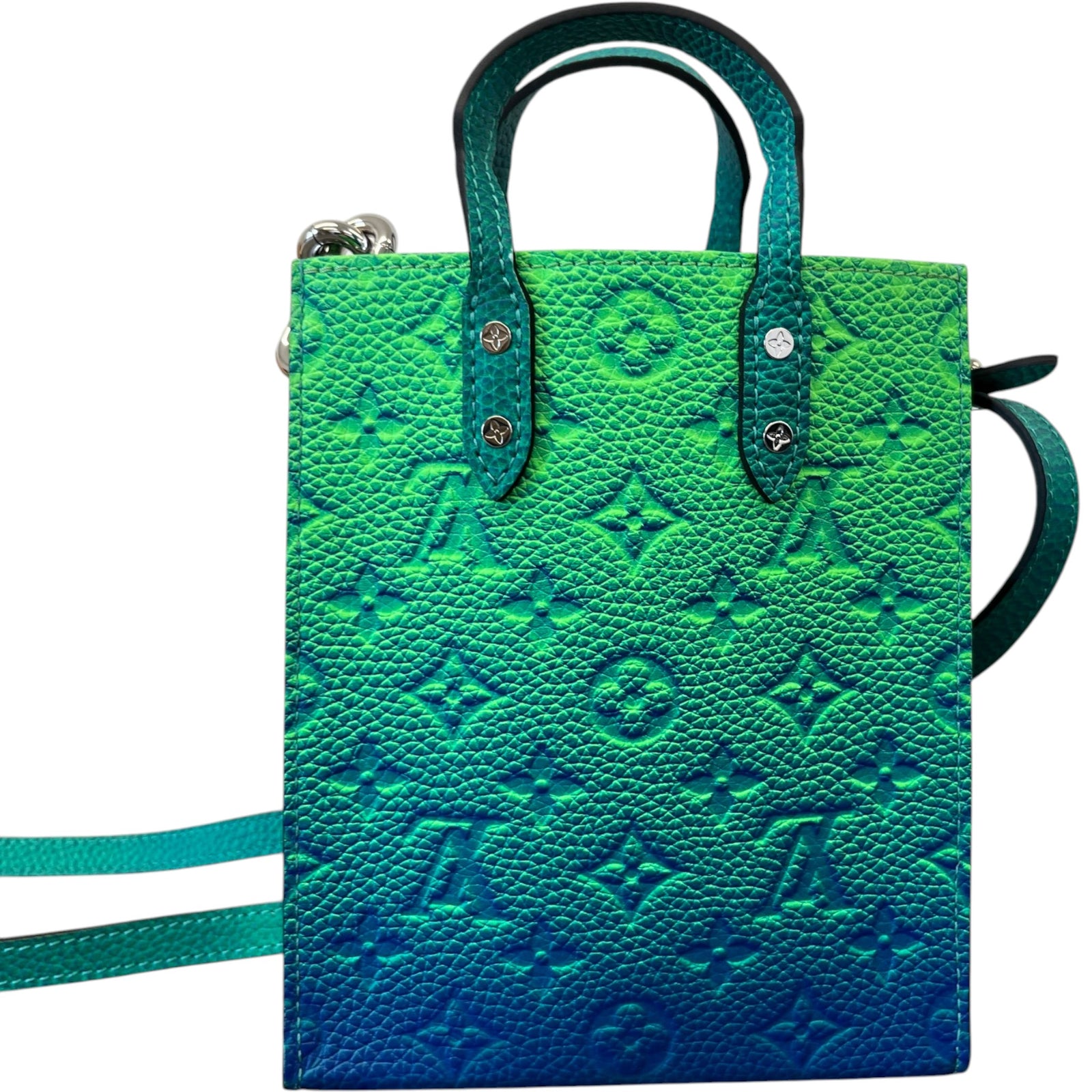 Men's X Abloh Mini Sac Plat Illusion Bag Green - Photo 3