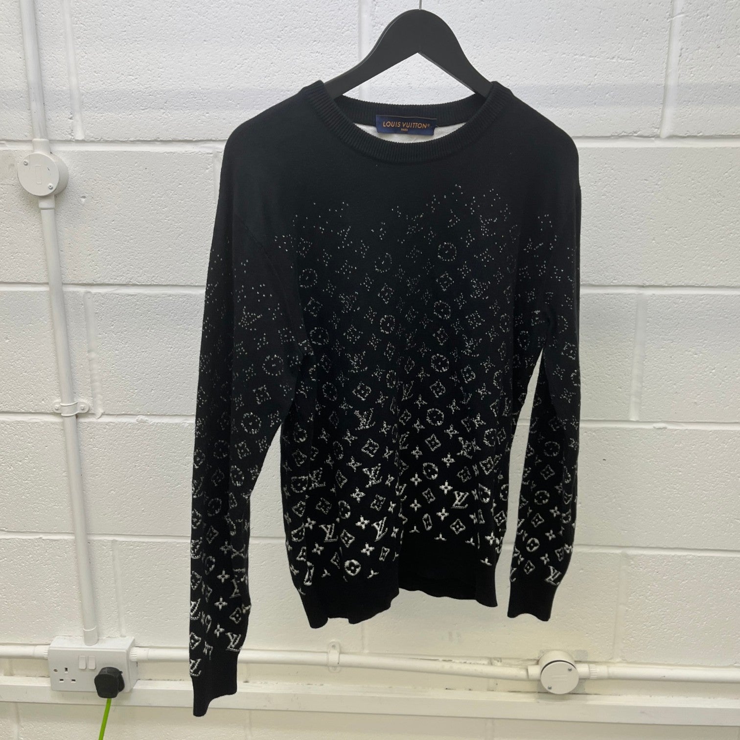 Men's Lvse Monogram Degradé Sweatshirt Black Size S - Photo 7