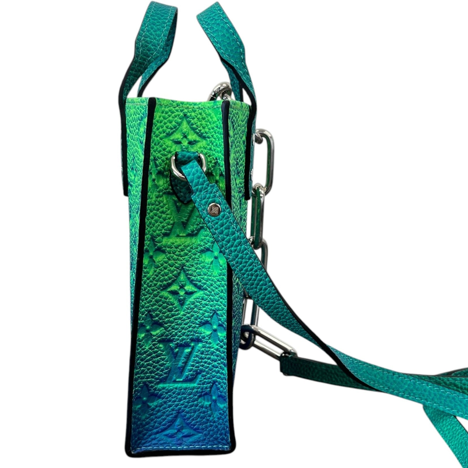 Men's X Abloh Mini Sac Plat Illusion Bag Green - Photo 7