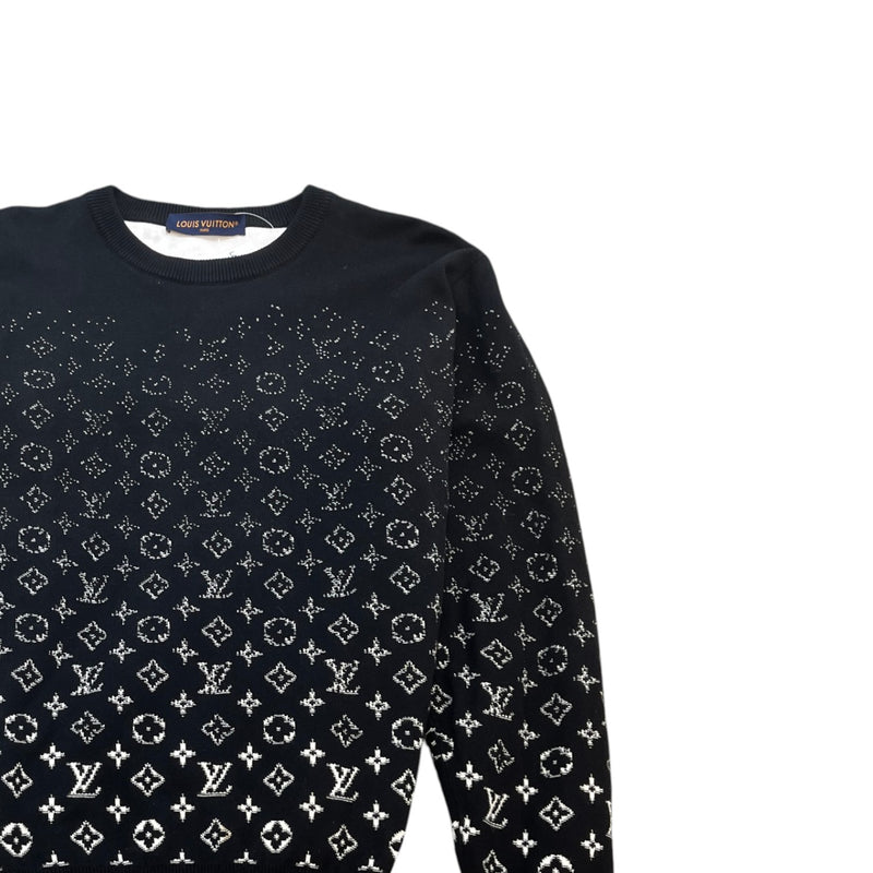 Men's Lvse Monogram Degradé Sweatshirt Black Size S