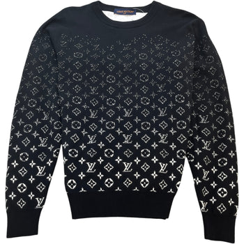 Men's Lvse Monogram Degradé Sweatshirt Black Size S