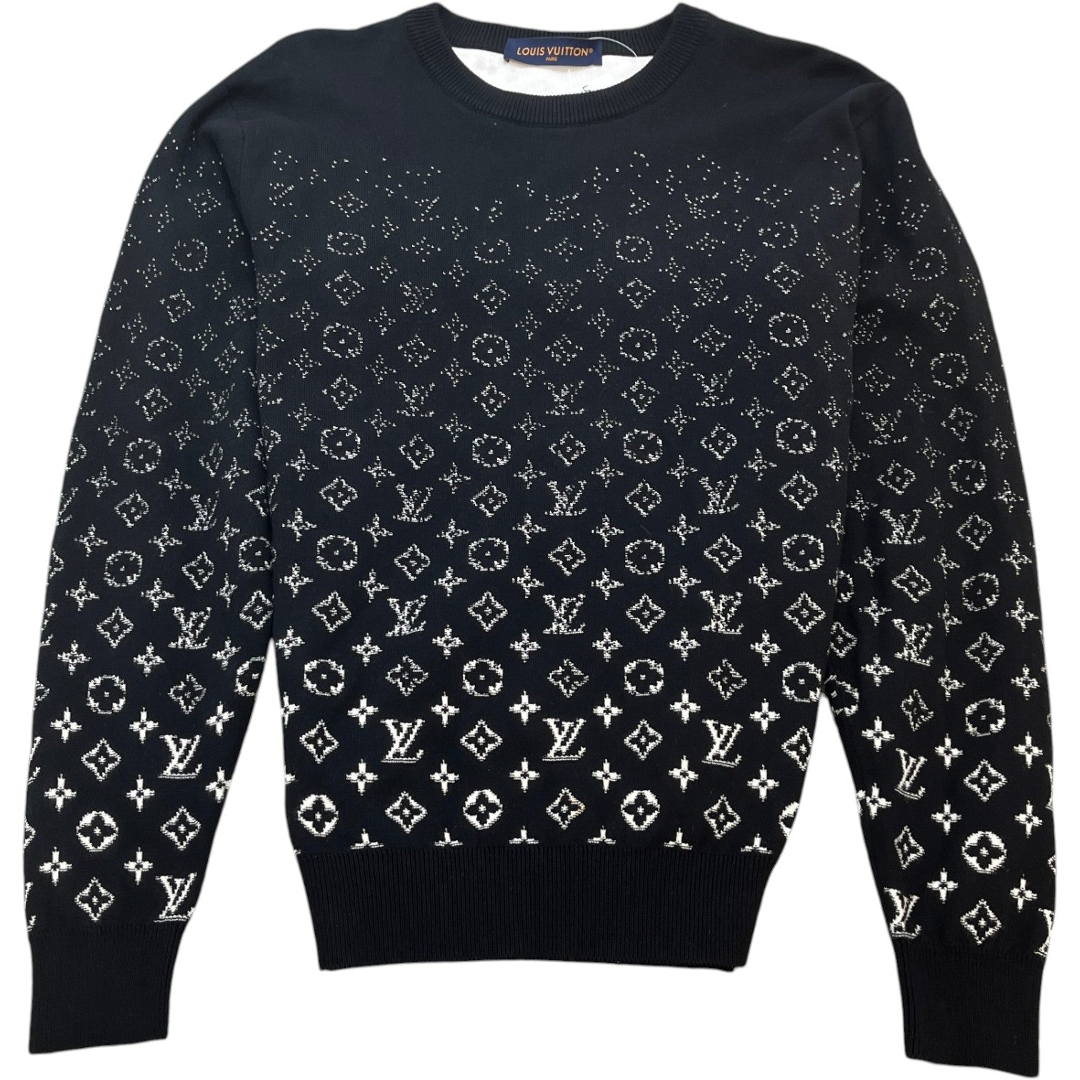 Men's Lvse Monogram Degradé Sweatshirt Black Size S - Photo 1