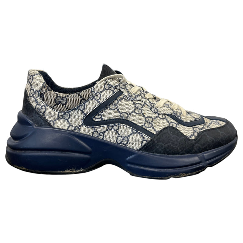 Men's Rhyton GG Supreme Low Trainers Navy Size UK 10 / EU 44