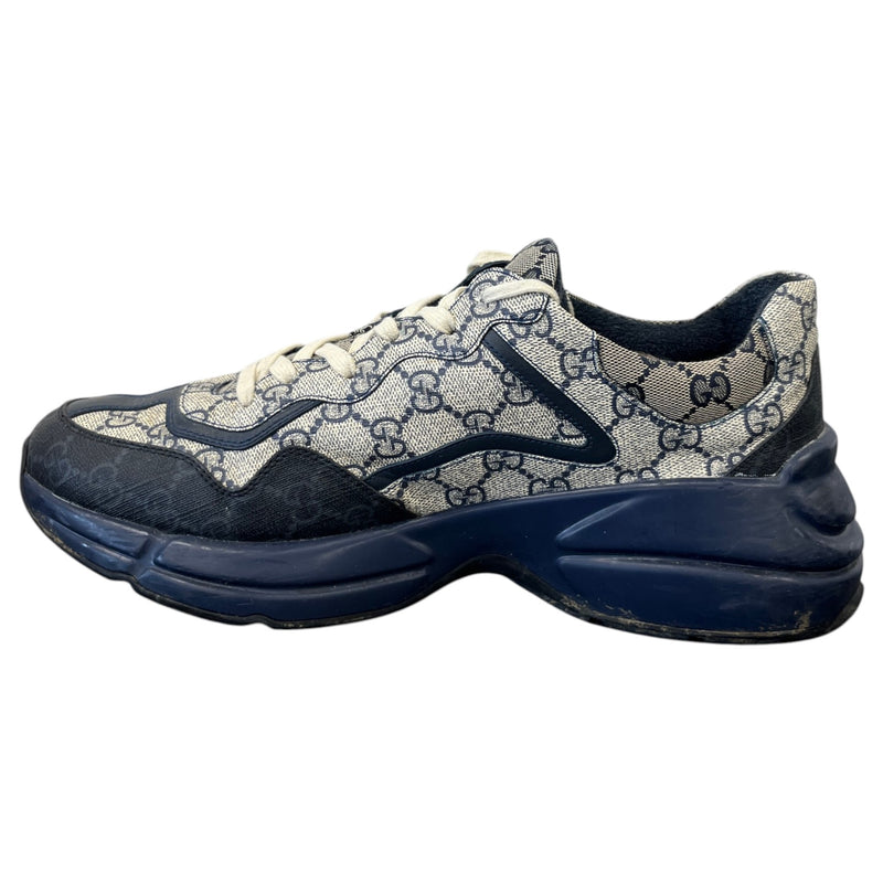 Men's Rhyton GG Supreme Low Trainers Navy Size UK 10 / EU 44