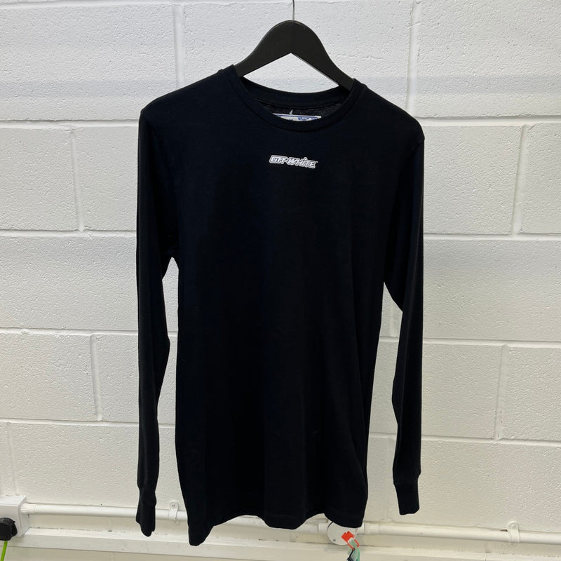 Men's Arrow Logo Long Sleeve T-Shirt Black Size S