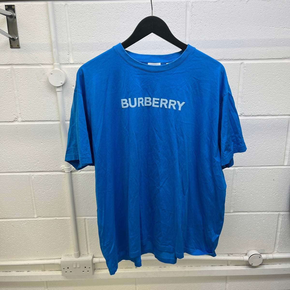 Men's Logo Print T-Shirt Blue Size XL - Photo 7