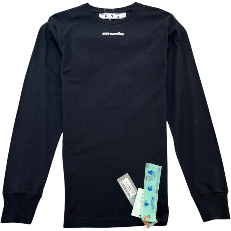Men's Arrow Logo Long Sleeve T-Shirt Black Size S