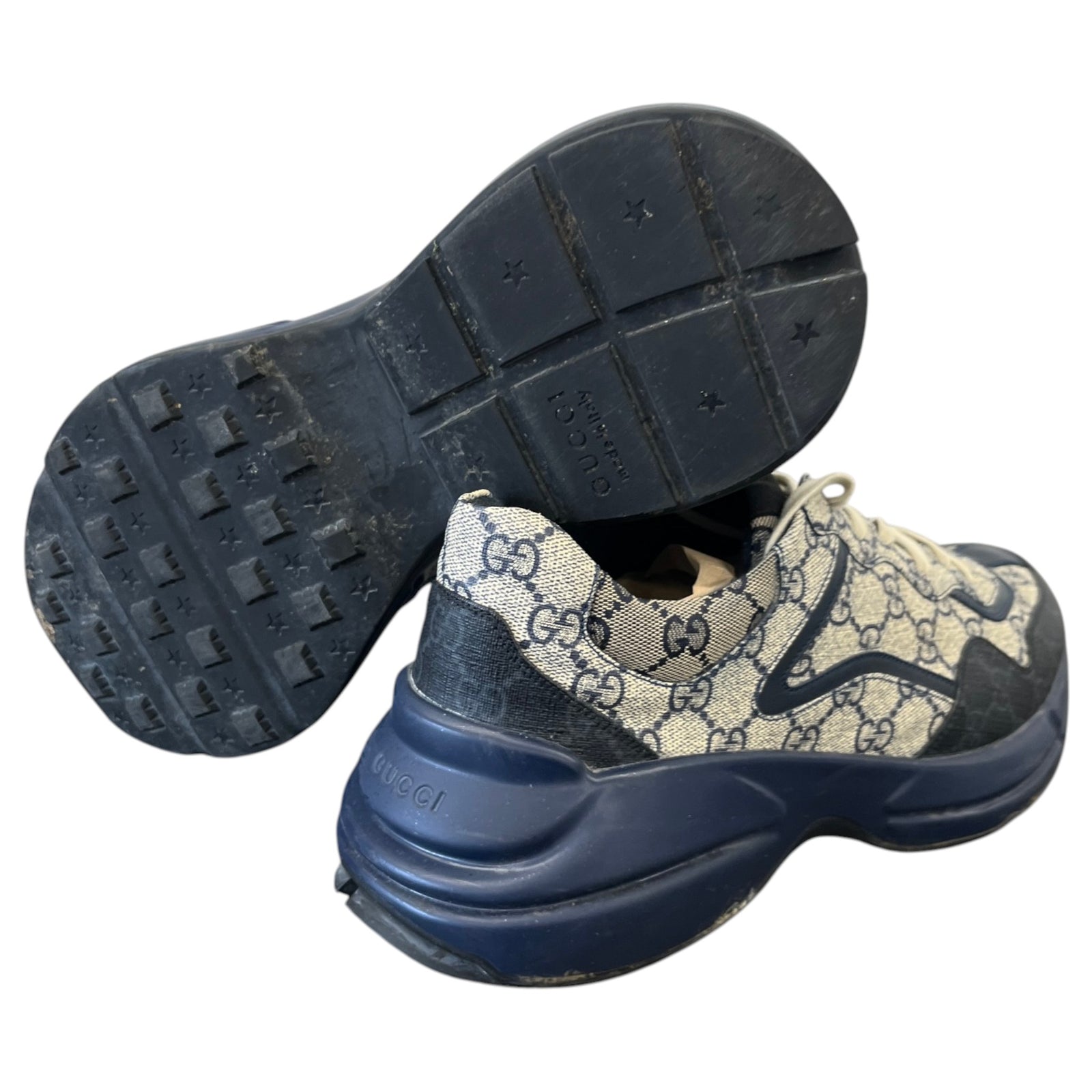 Men's Rhyton GG Supreme Low Trainers Navy Size UK 10 / EU 44 - Photo 10