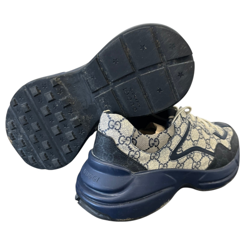 Men's Rhyton GG Supreme Low Trainers Navy Size UK 10 / EU 44