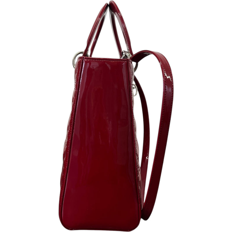 Women's Large Lady Dior Tote Bag Red