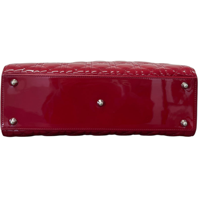 Women's Large Lady Dior Tote Bag Red