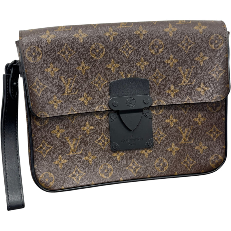 Men's Monogram Macassar S-Lock Pouch Brown