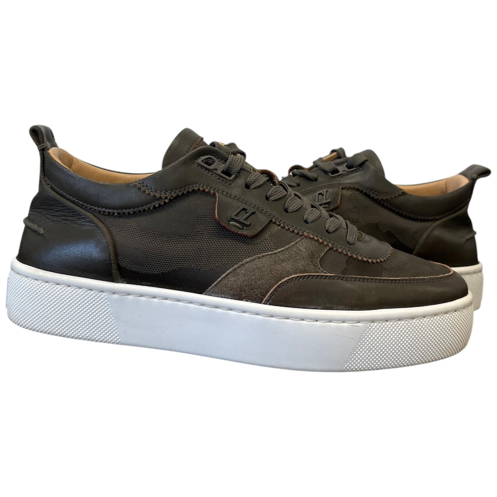 Men's Happyru Low Trainers Khaki Size EU 40.5 / UK 6.5 - Photo 3