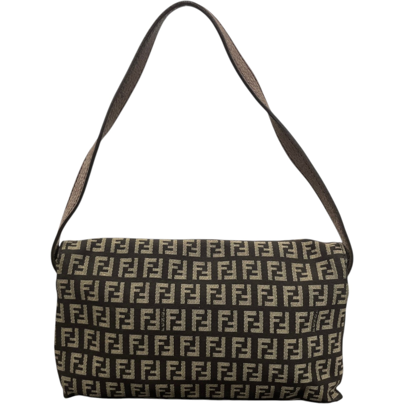 Women's Zucchino Canvas Baguette Handbag Brown - Photo 3