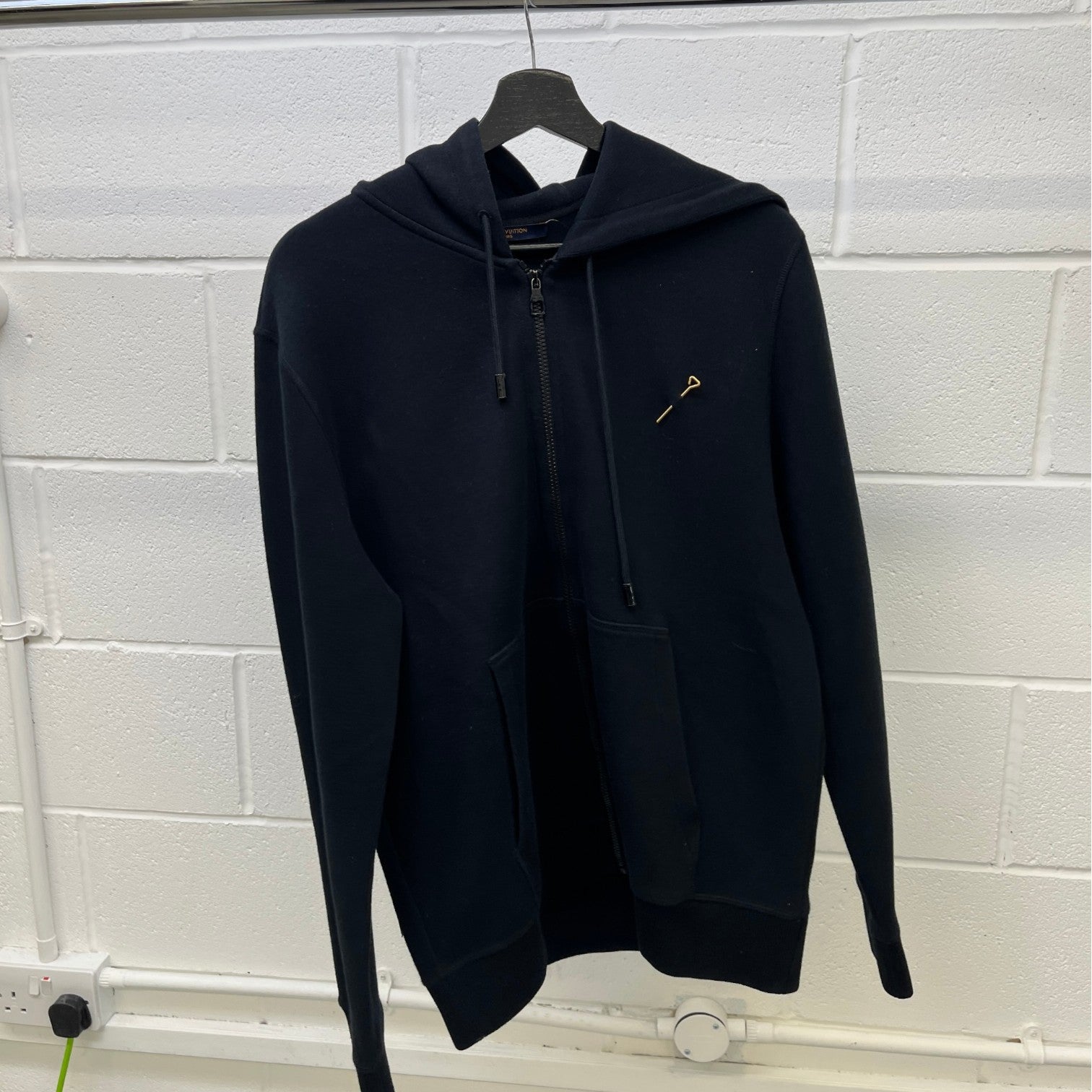 Men's Signature Logo Hoodie Black Size M - Photo 10