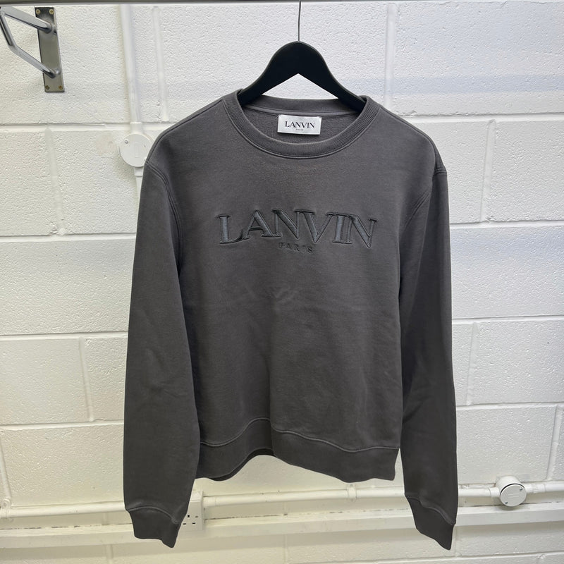 Men's Embroidered Logo Sweatshirt Grey Size S