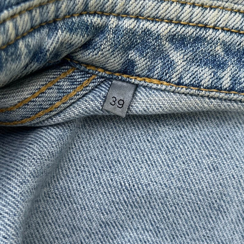 Washed Embroidered Logo Jacket Blue Size S