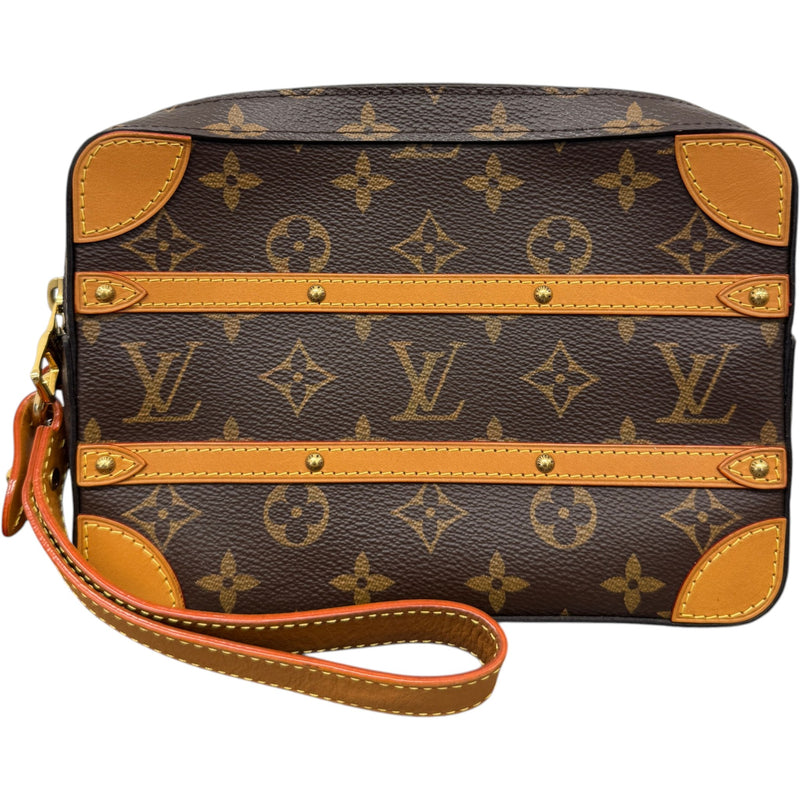 Men's Monogram Soft Trunk Pouch Brown