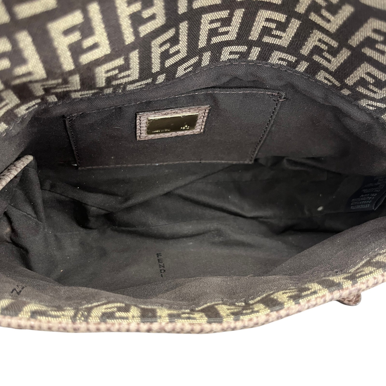 Women's Zucchino Canvas Baguette Handbag Brown - Photo 11