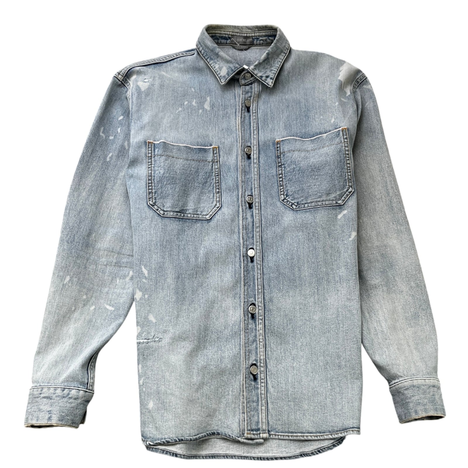 Washed Embroidered Logo Jacket Blue Size S - Photo 1