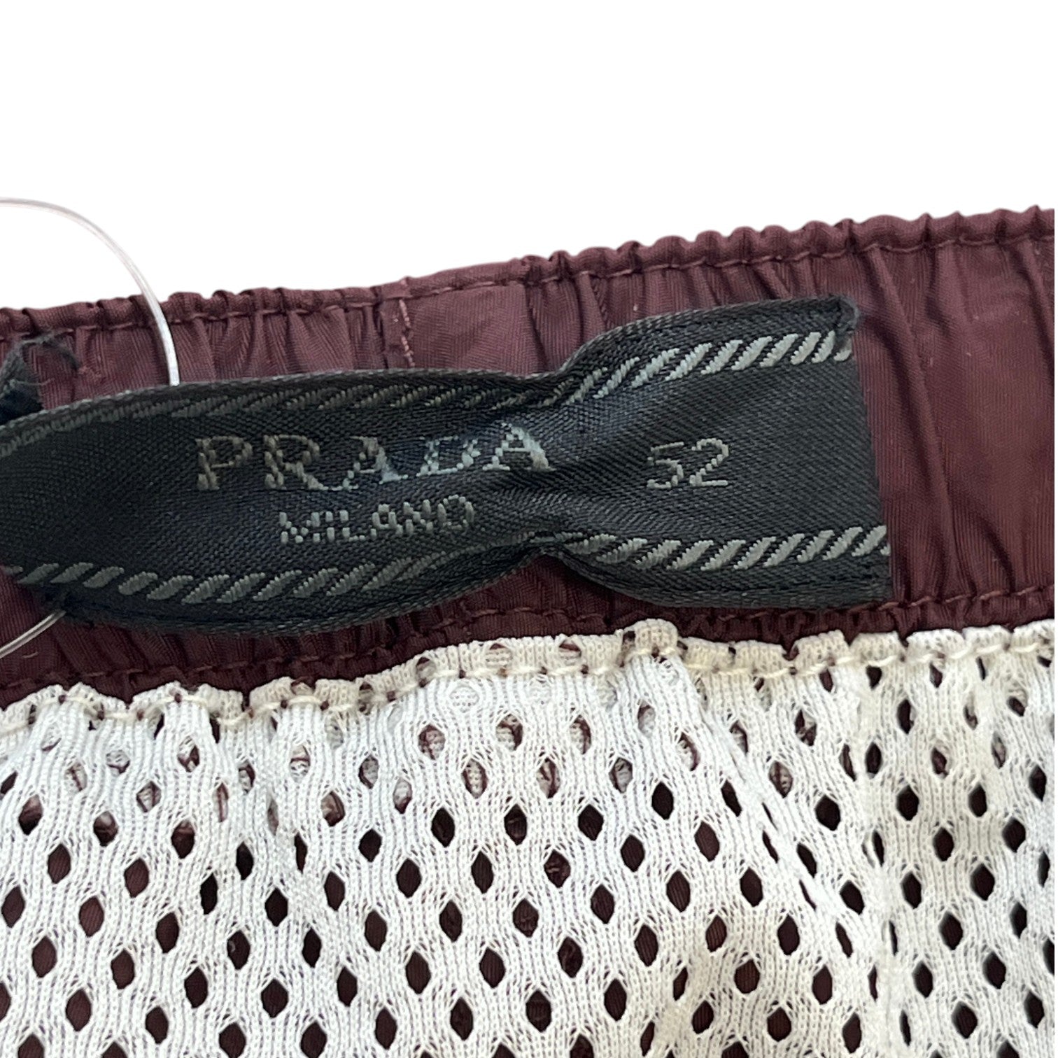 Men's Nylon Tab Logo Swim Shorts Burgundy Size XL / W36 - Photo 8