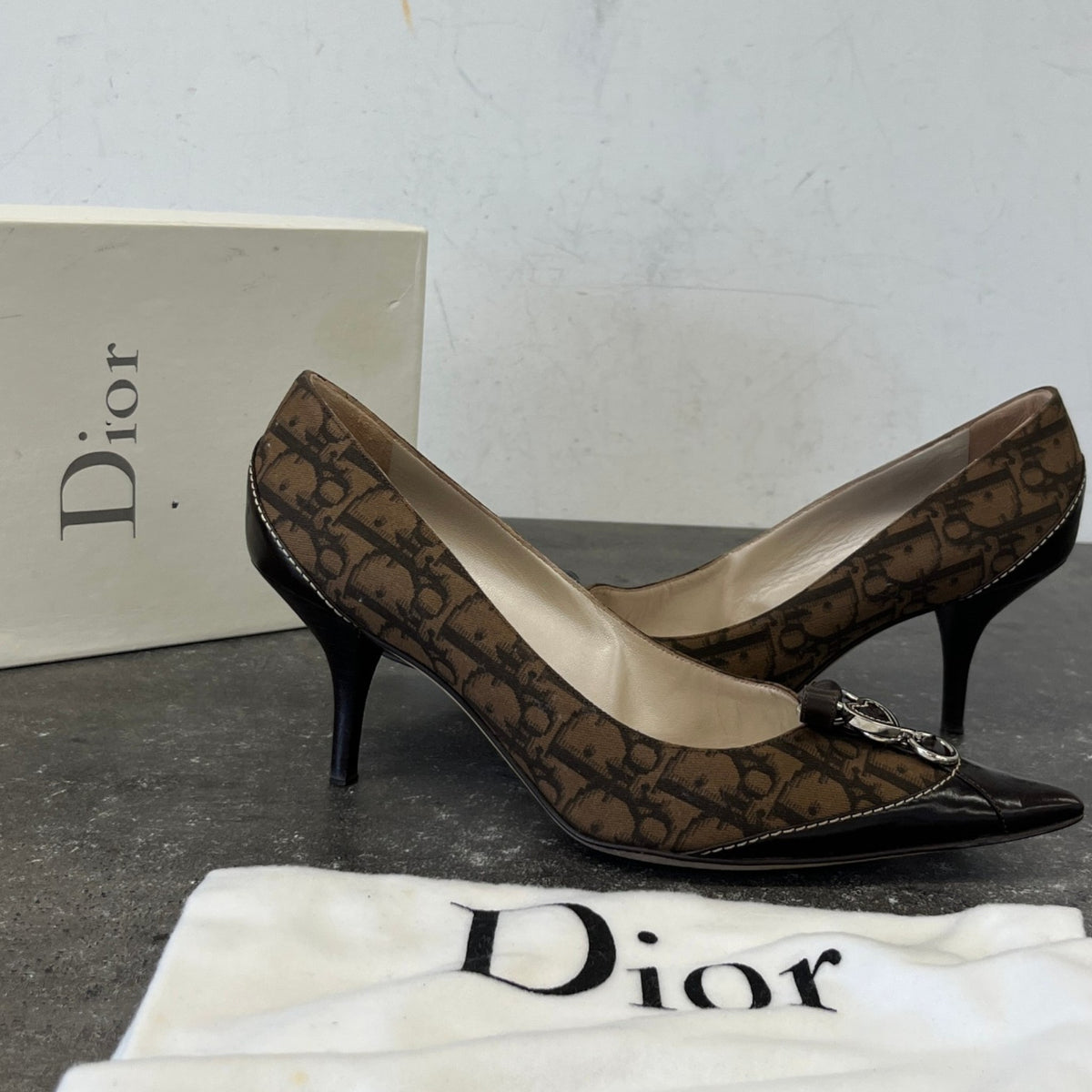Women's Pointed-toe Charm Heels Brown Size UK 7 / EU 40 - Photo 11