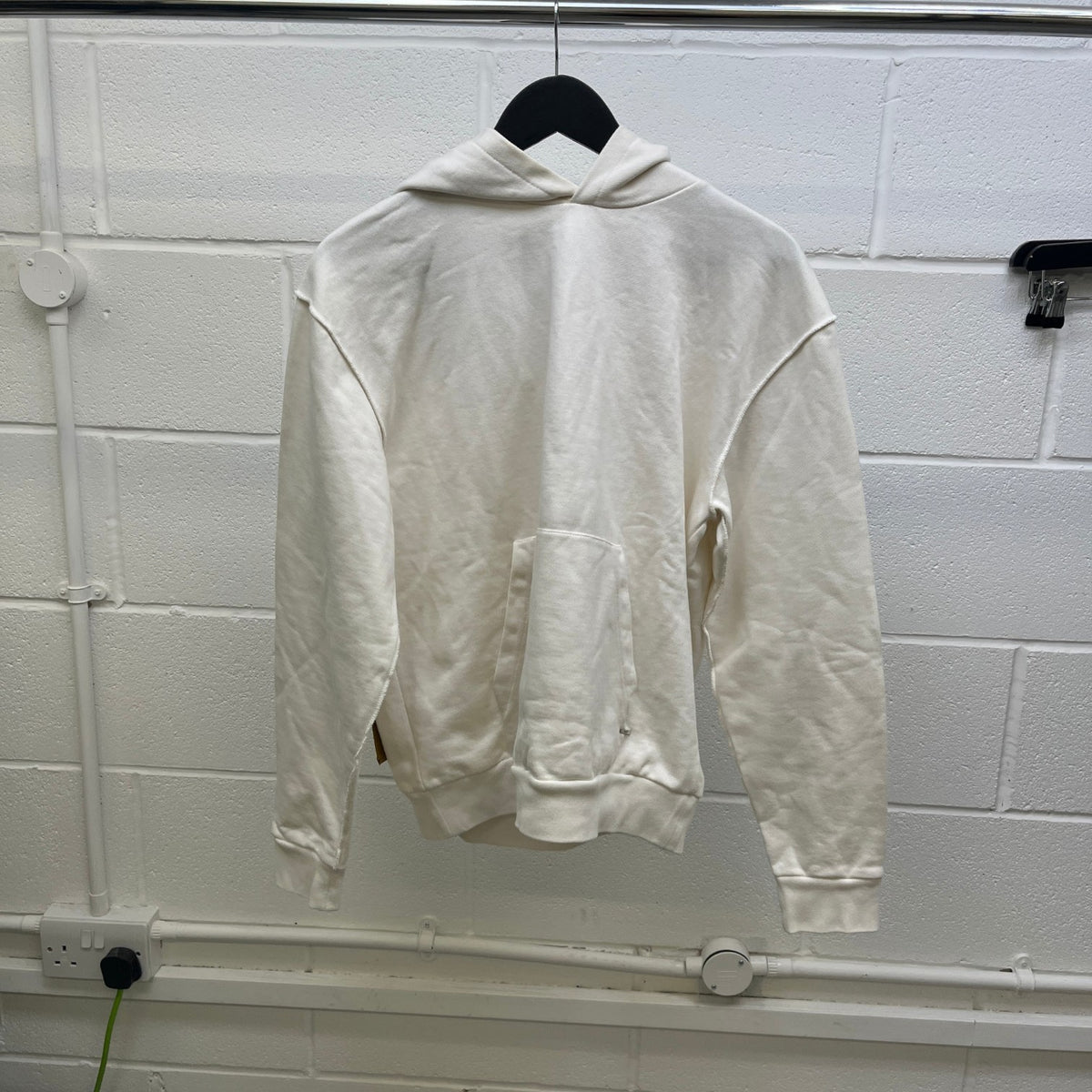 Men's Staples Edition Inside Out Hoodie Cream Size M - Photo 9