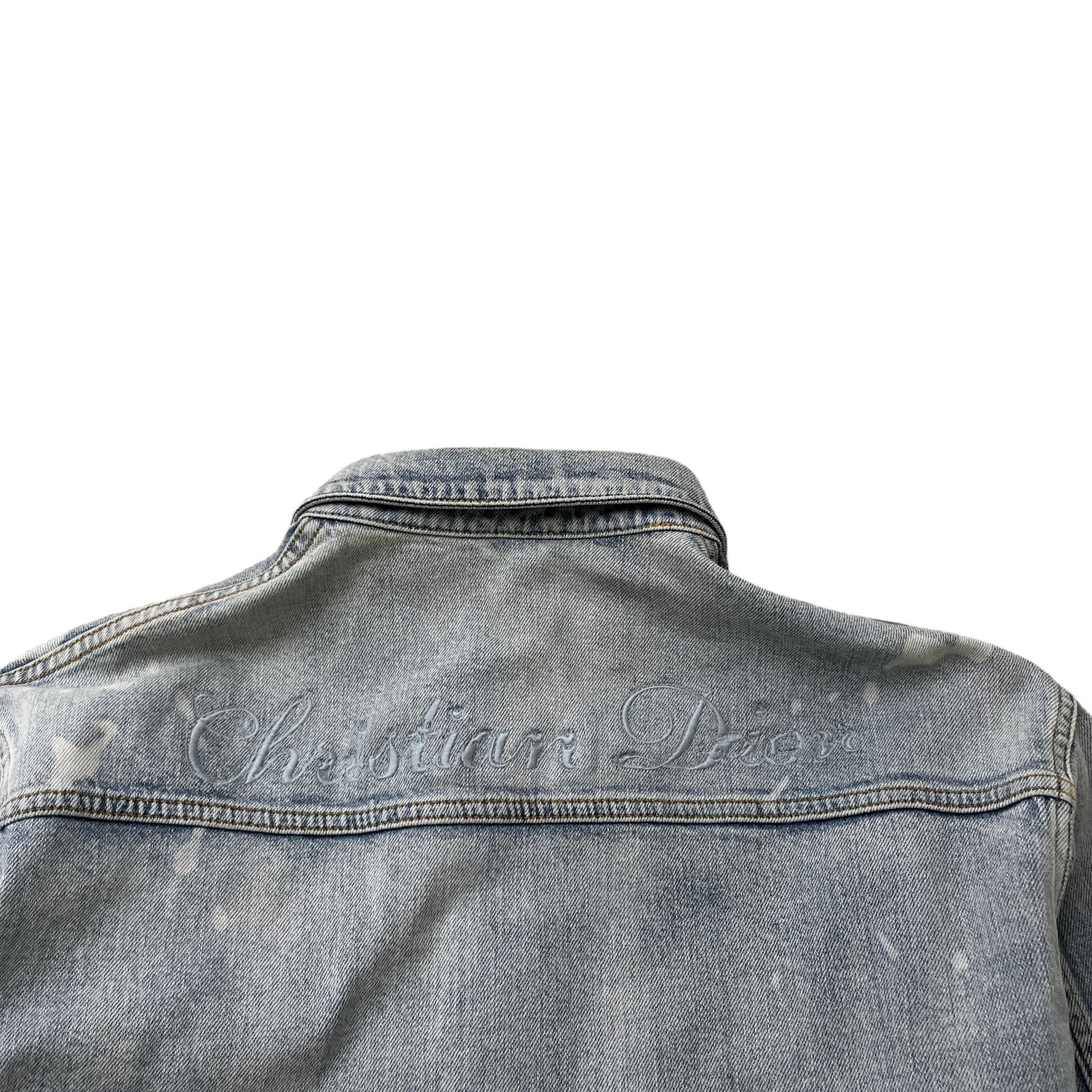 Washed Embroidered Logo Jacket Blue Size S - Photo 6