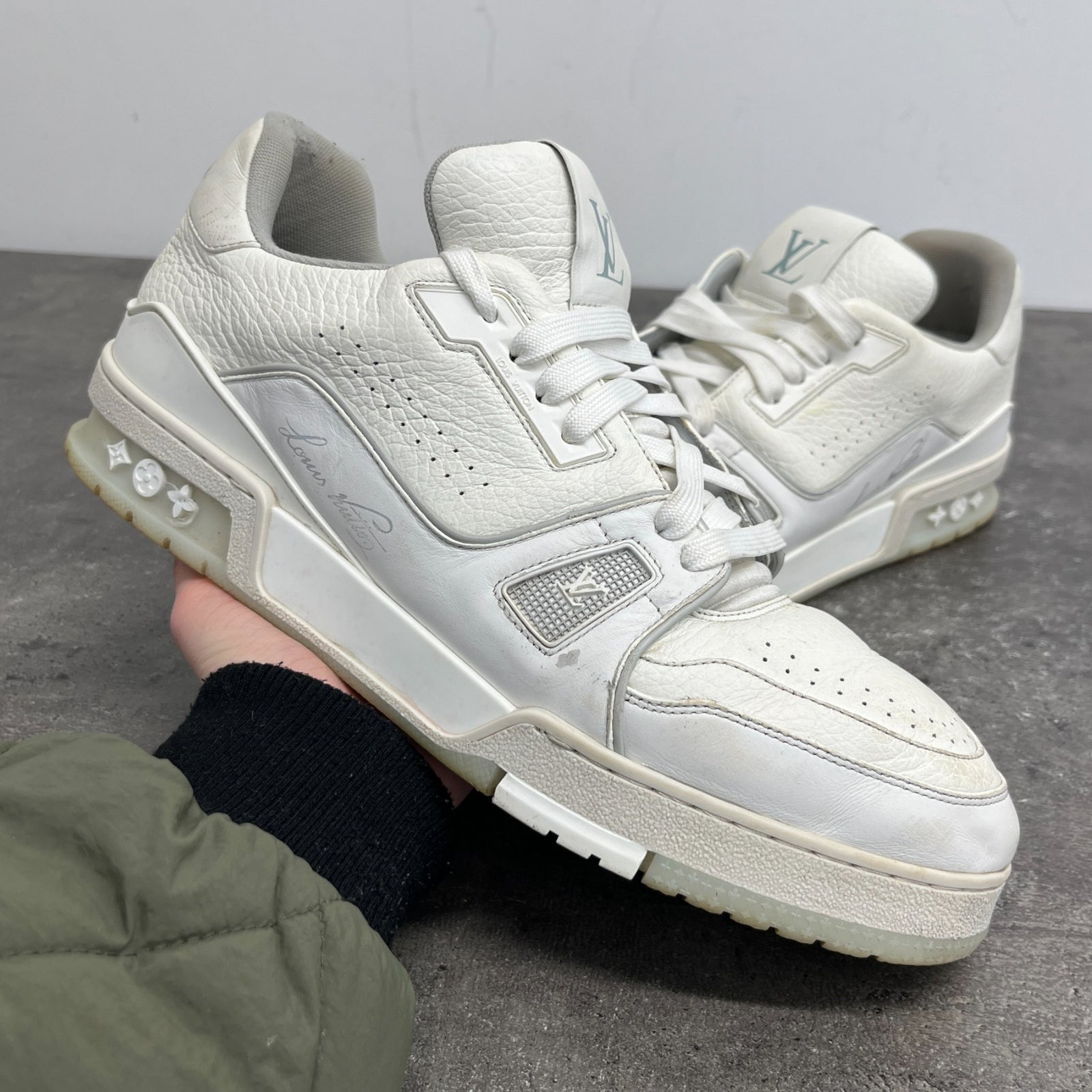 Men's Lv Low Trainers White Size EU 43 / UK 9 - Photo 12