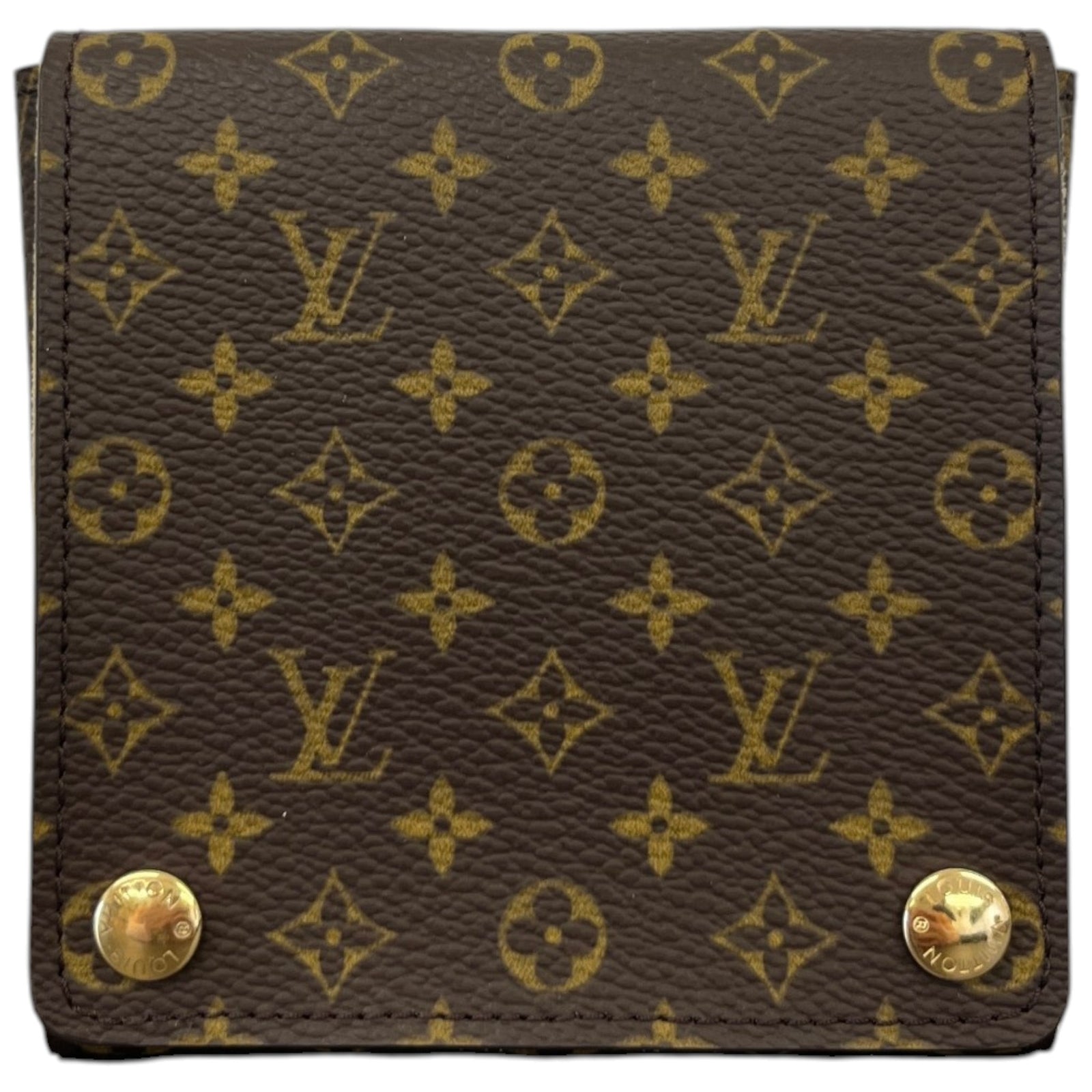 Women's Monogram Folding Jewellery Pouch Wallet Brown - Photo 1