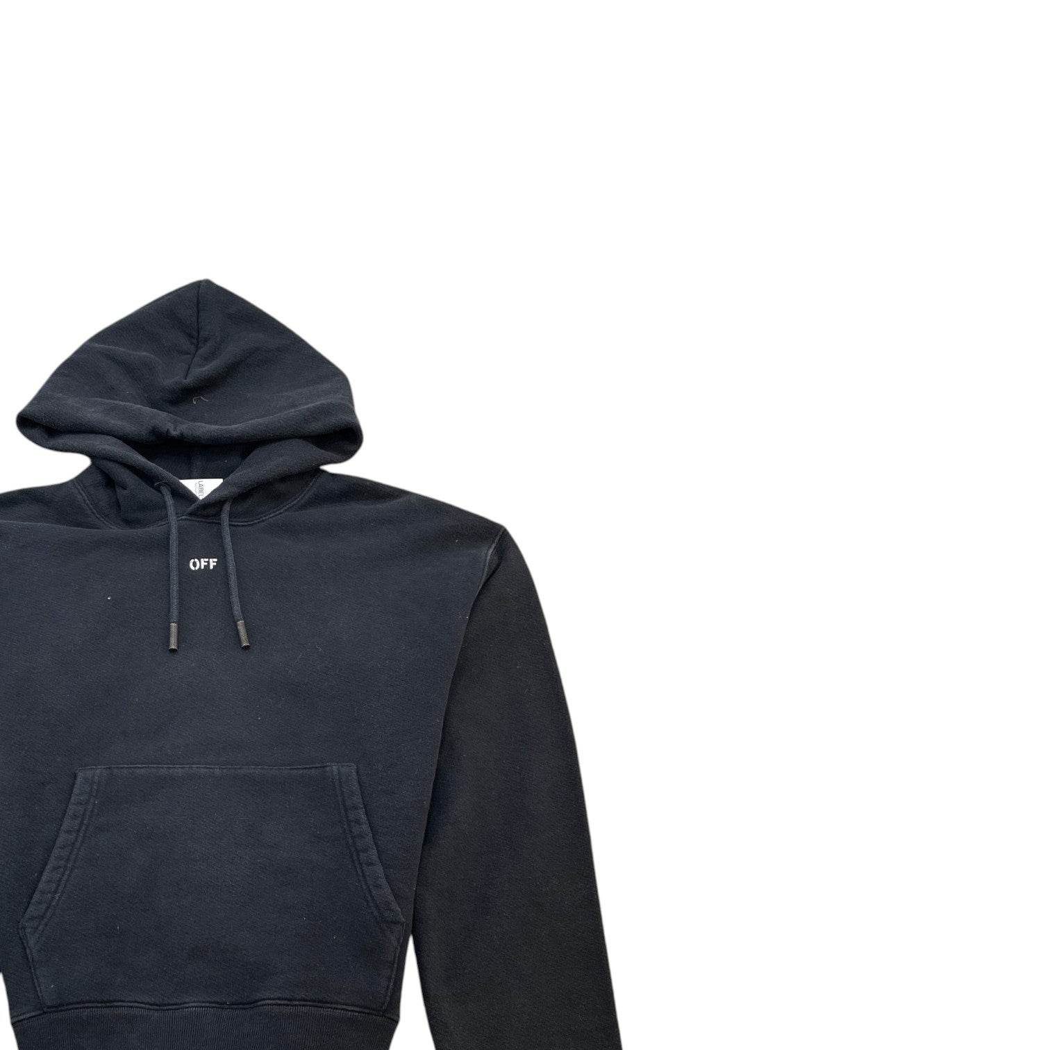 Men's Diagonal Skulls Print Hoodie Black Size S - Photo 3