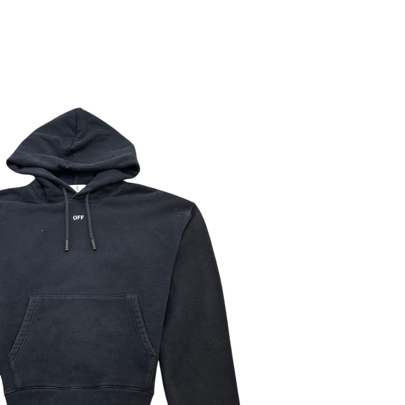 Men's Diagonal Skulls Print Hoodie Black Size S