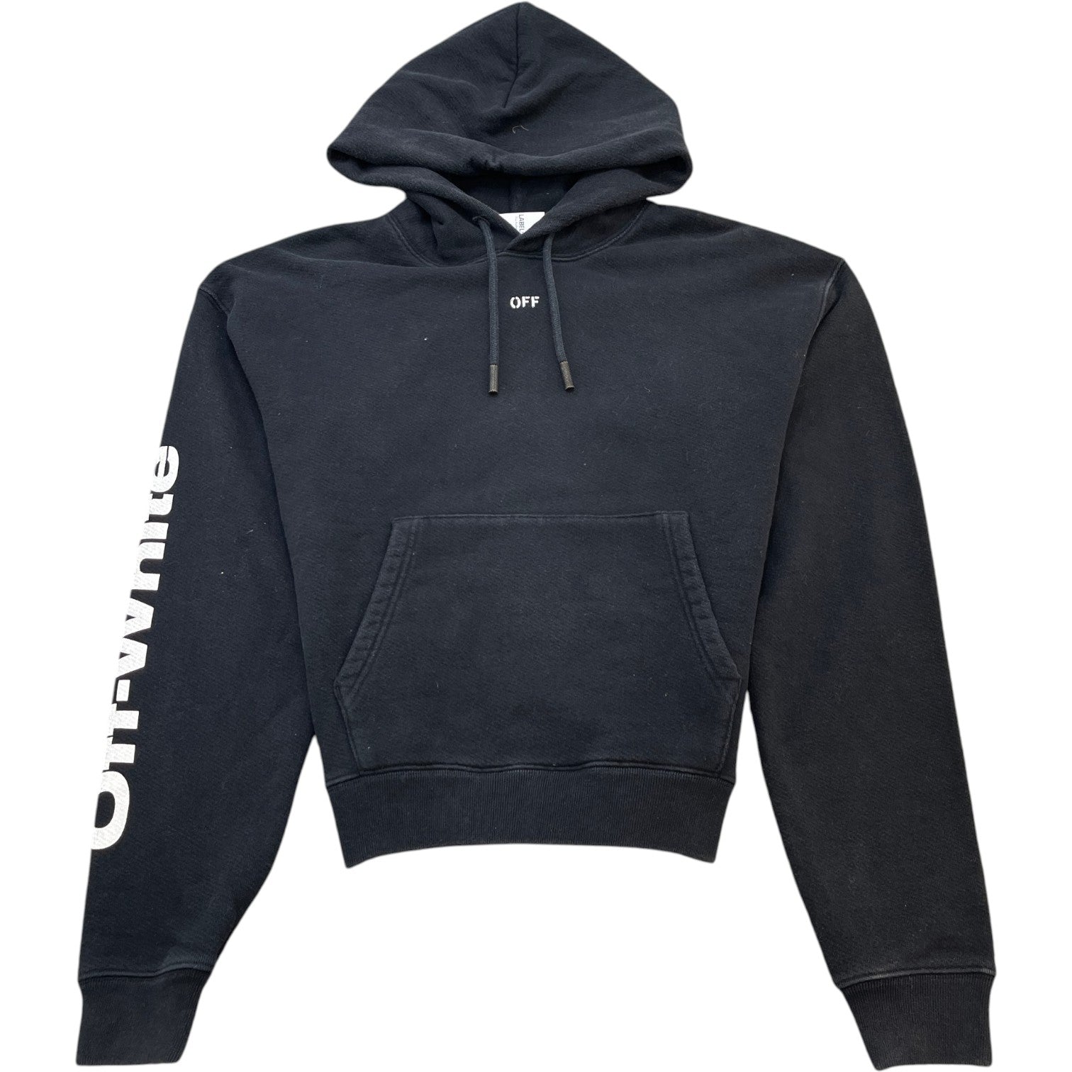 Men's Diagonal Skulls Print Hoodie Black Size S - Photo 1